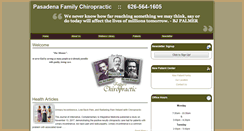 Desktop Screenshot of pasadenafamilychiro.com